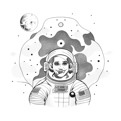 Astronaut With Mythical Creatures