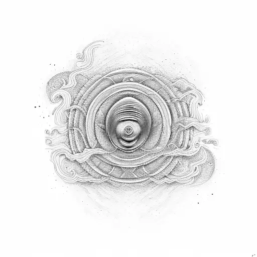 Psychedelic Soundwaves Merging With Nature