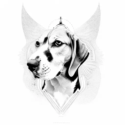 Beagle With An Angle Ring