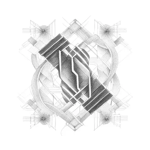 A Dna Double Helix Merging With Musical Notes