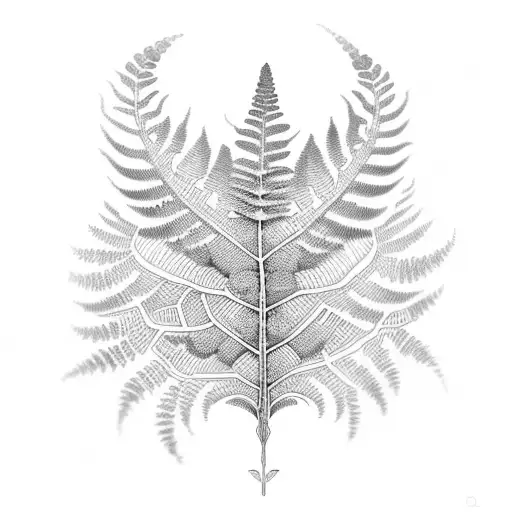 A Delicate Fern Leaf With Intricate Patterns And Textures