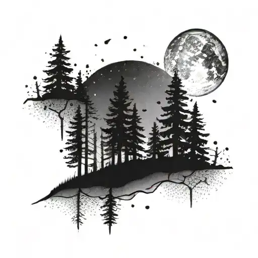 Forest And Moon