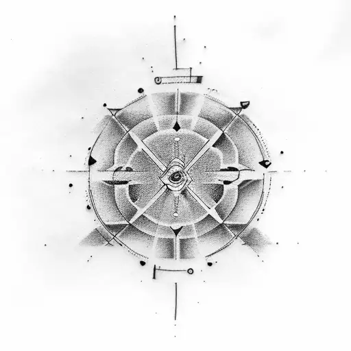 Coffee Italian Machine And Golden Ratio Spiral