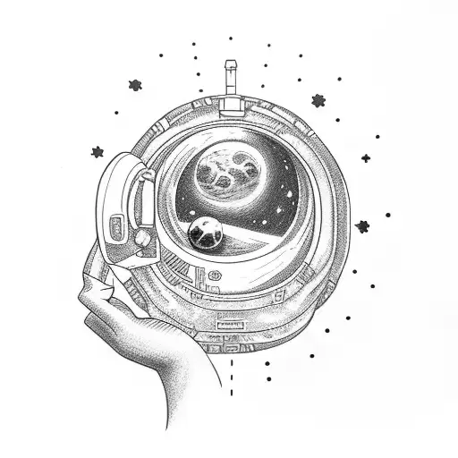 An Astronaut Holding A Galaxy In Their Hands