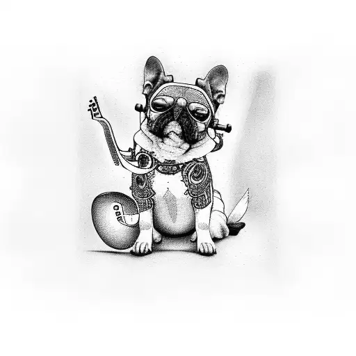 A Dog Playing A Musical Instrument