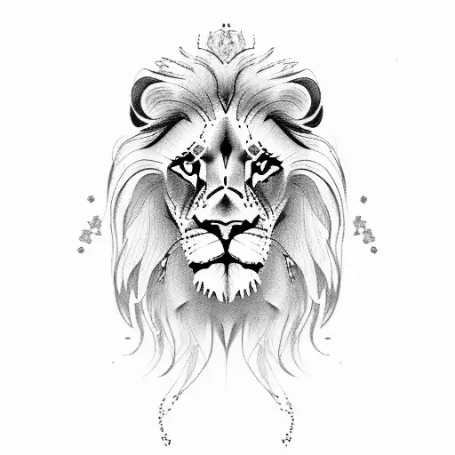 A Majestic Lion With A Guitar