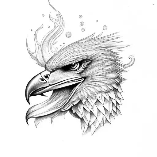 Eagel With Fire