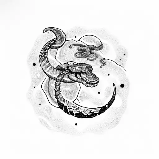 Moon And Snake
