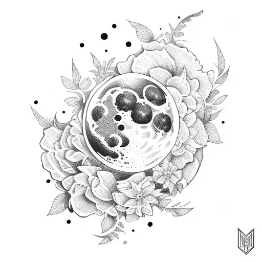 Moon And Flower