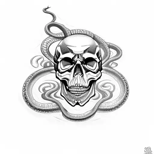 Skull And Snake