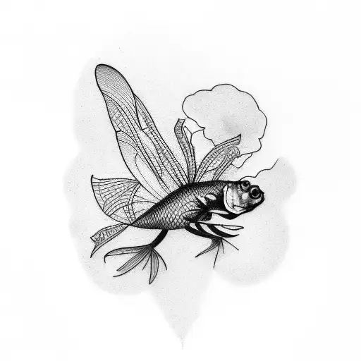 Fish And Dragonfly