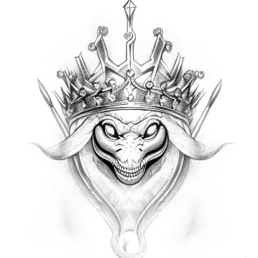 Crown Of Thrones With Snake