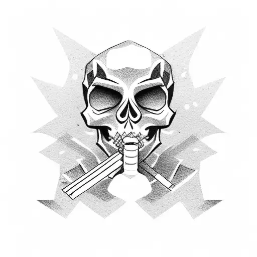 Smoking Cowboy Skeleton