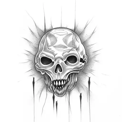 A Horror Film-themed Tattoo With A Touch Of Arthouse Aesthetic