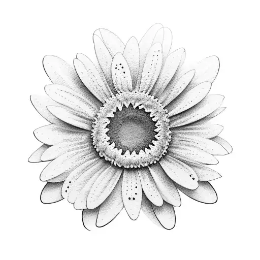 Creating A Minimalist Tattoo Of A Guitar Daisy Flowers