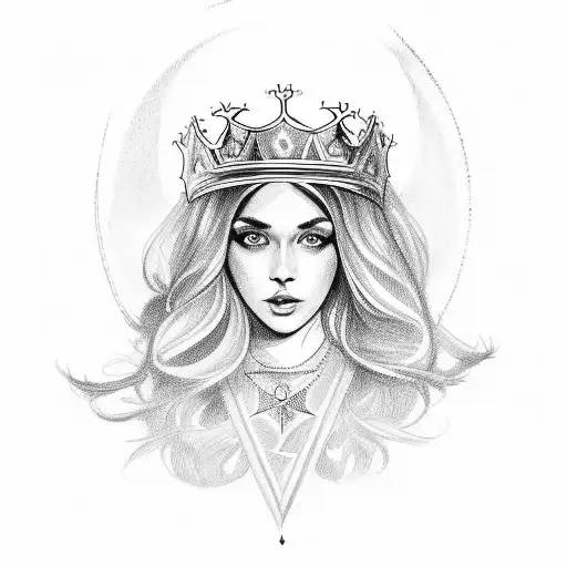 A Brunette Spanish Queen With A Stella Star And Arthur's King's Crown