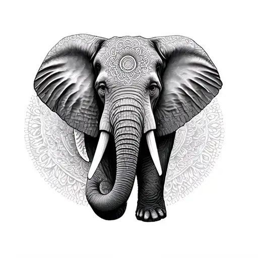 Mandela Elephant Head