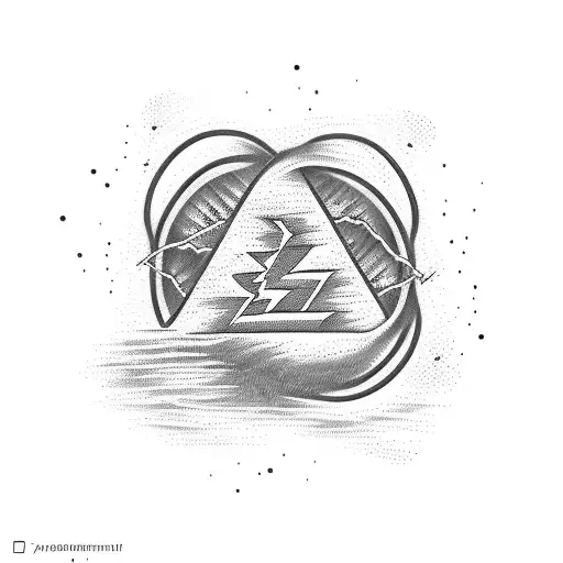 Electricity Symbol Merged With A Hiking Trail