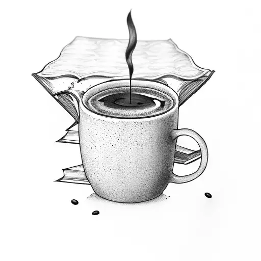 Stack Of Books With A Coffee Mug On Top