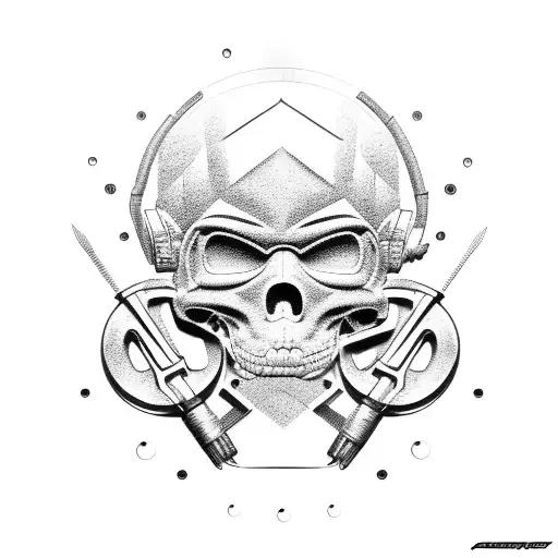 Car Mechanic Tools Forming A Car Silhouette