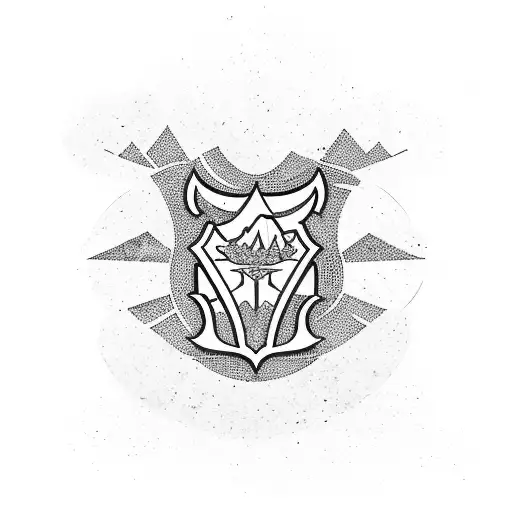 Fiorentina Soccer Logo With Mountain Background