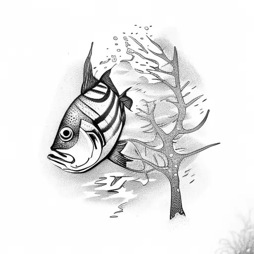 Fish Climbing Up A Tree