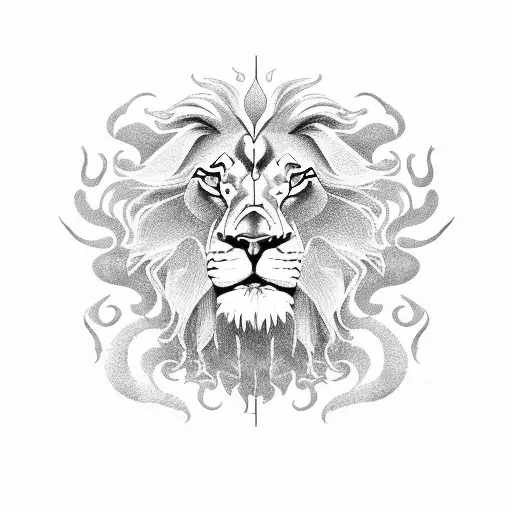 Lion Mixed Into With Scorpion Standing Up