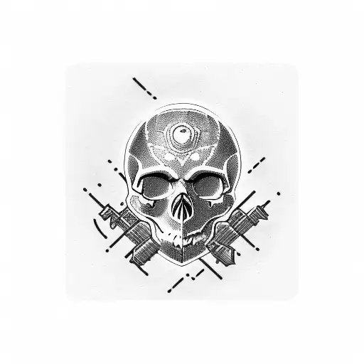 Skull With Gaming Card