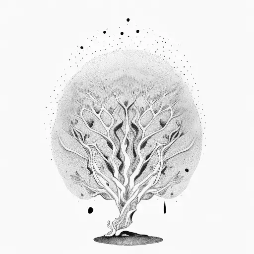 Willow Tree With Dog Paw Print