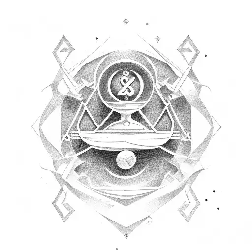 Libra Glyph And Symbol Together