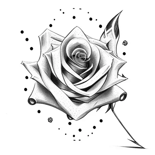 Rose Bow And Arrow With Script