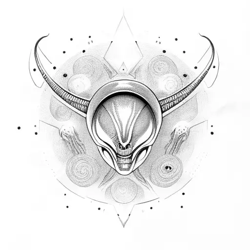 Alien Head With The Infinity Sign