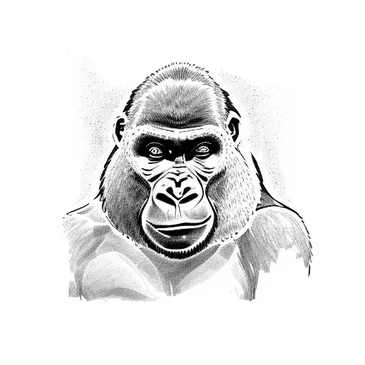 Powerfull Gorilla In The Jungle