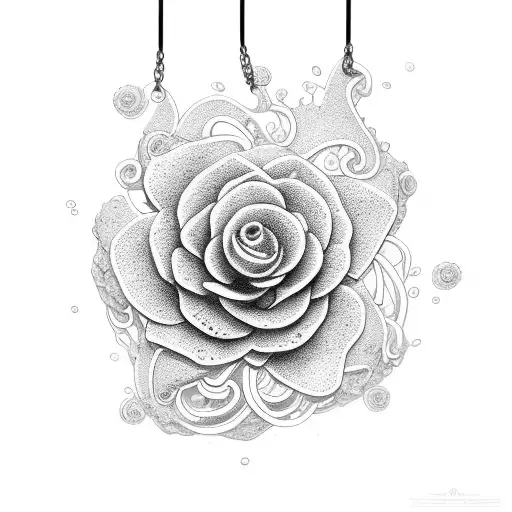 Stone Flower Water Fire And Metal Chain