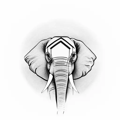 Elephant Wearing A Police Hat