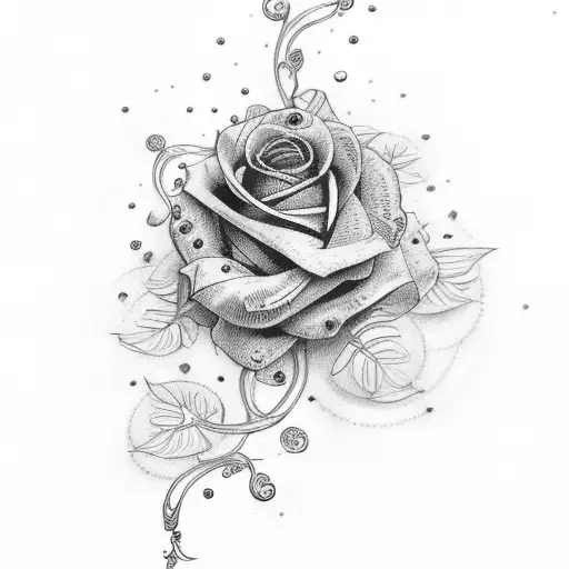 Blue Rose Vine With Lock