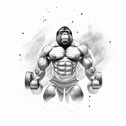 Buff Full Body Gorilla Lifting Weights