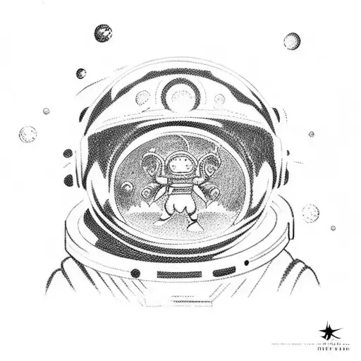 An Astronaut Exploring A Psycho-dimensional Realm With Dragon Ball Z Characters