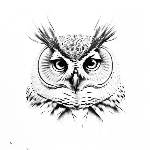 Realistic Surly Owl