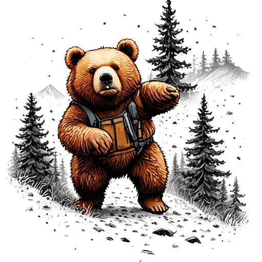 Brown Bear From Line Friends Hiking