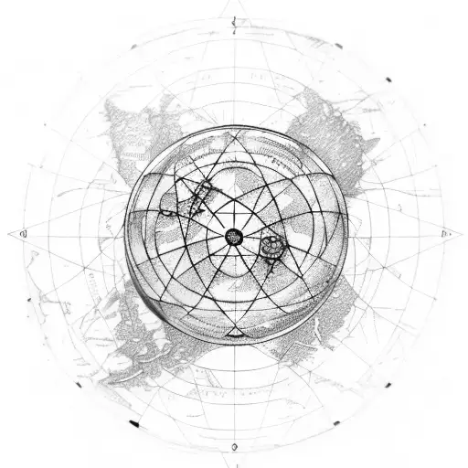 An Atom Symbol With A Map Of The East Coast Inside