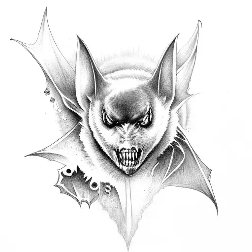 Black Bat With Sapphire Eyes