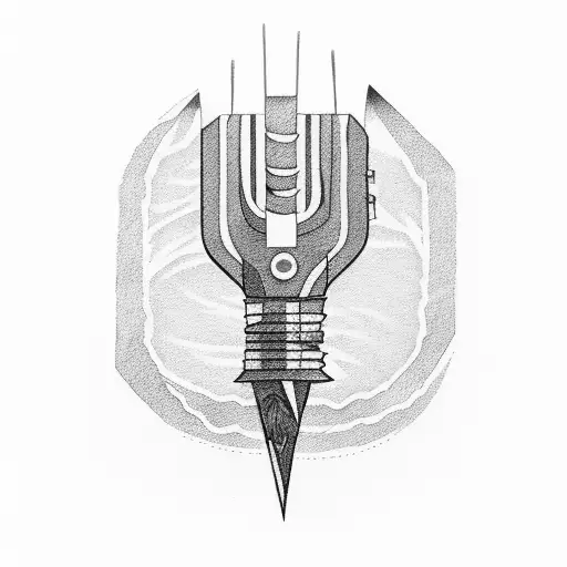 Lightning Bolt Striking A Guitar And Drum Set