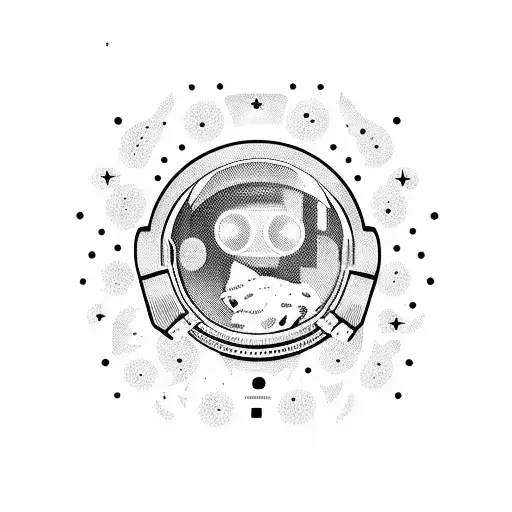 An Astronaut Holding A Joystick With Constellations As Buttons