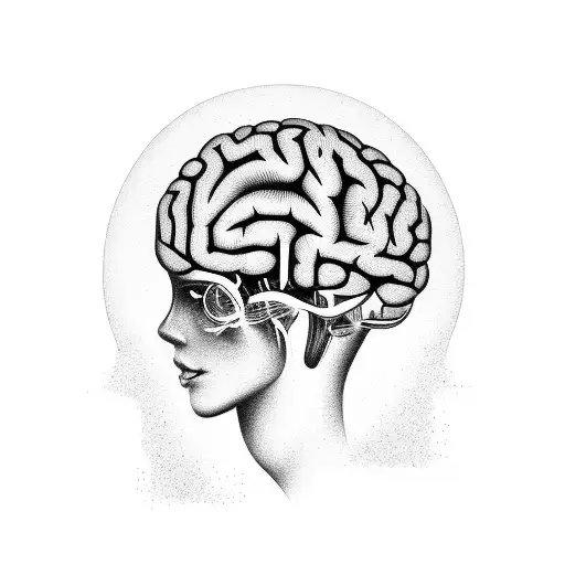 Music Notes Forming A Brain