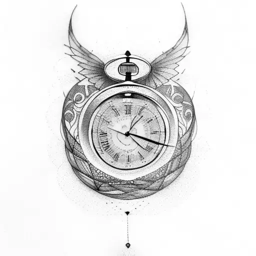 Tattoo That Represents Time Passing In An Hourglass