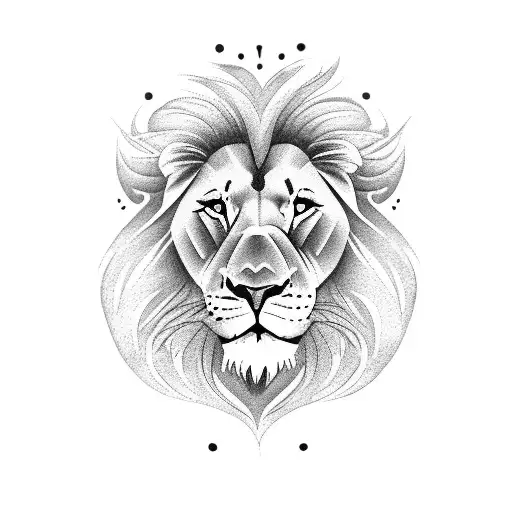 Half Cartoon Heart With Lion Coming Out Of The Other Half