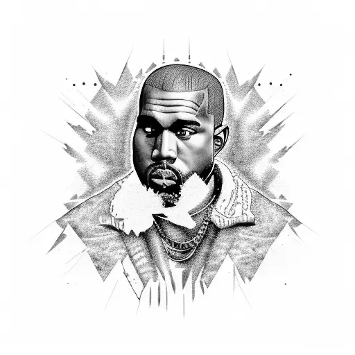 A Portrait Of Kanye West Made Entirely Of Musical Instruments