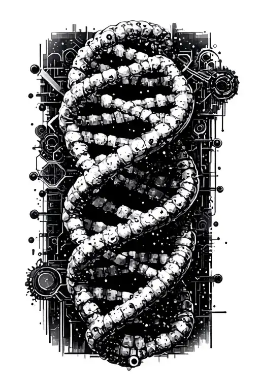 Cyberpunk Dna Like Microscheme