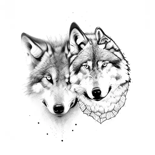 Brother And Sister Wolf
